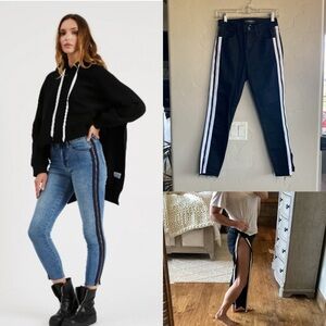 Etienne Marcel Tuxedo Stripe Skinny Denim with Release